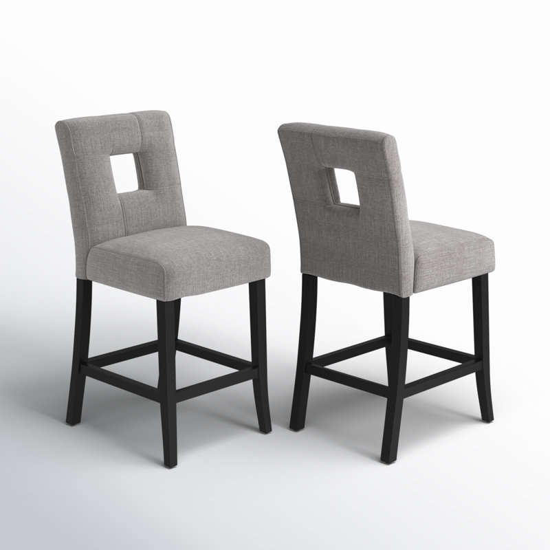 Tabouret de comptoir 26,25 po Aayush, Lin gris