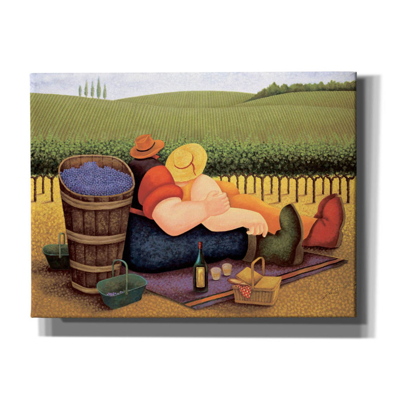 «Avree Summer Picnic On Canvas» par Lowell Herrero, reproduction, H 12 po x l 16 po x P 0,75 po