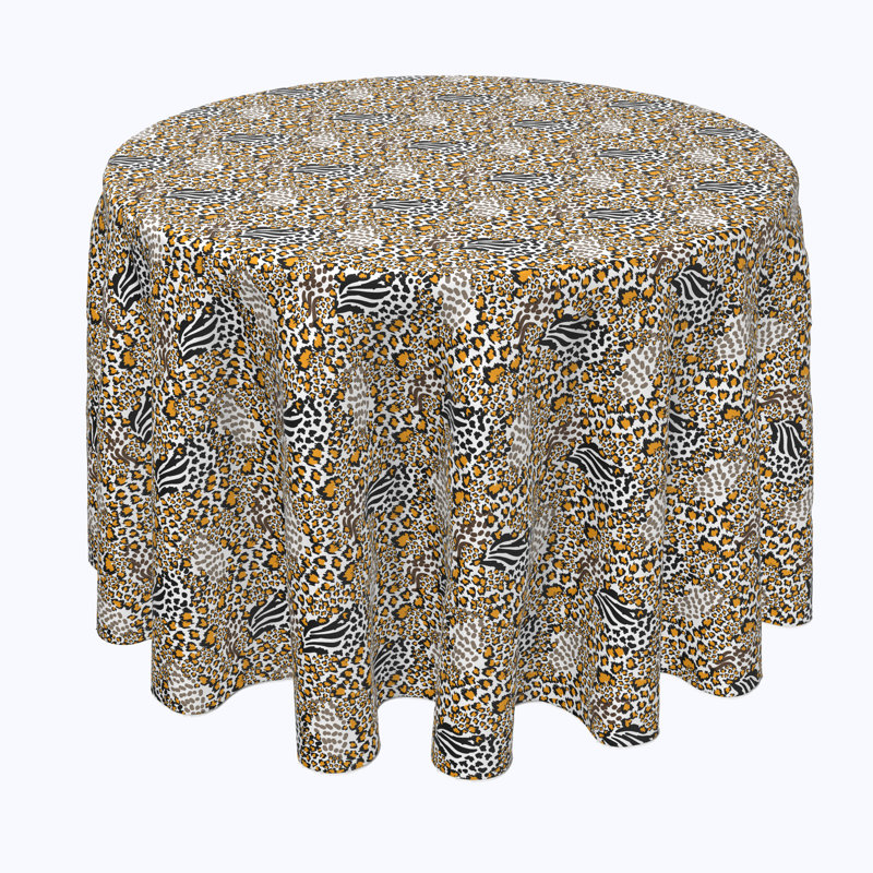 Zampa Leopard Skin Tablecloth, 60" x 60"