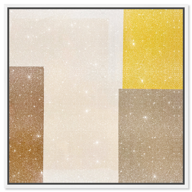 Cubes of Light I Canvas Abstract Print by Oliver Gal, Black Frame, 12 x 12, 13"H x 13"W, White Frame