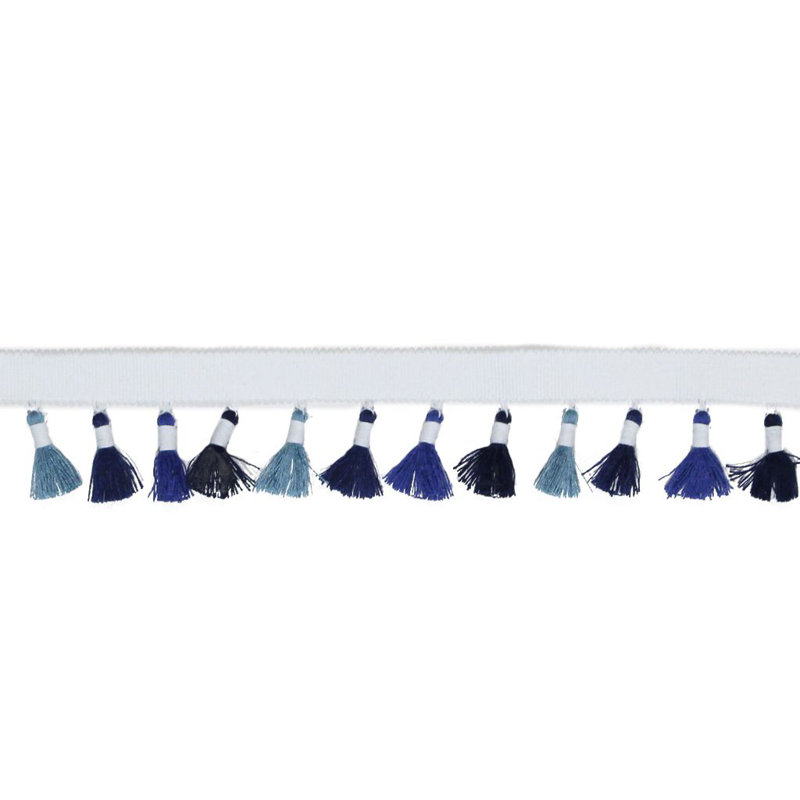 Tassel Fringe Fabric, Grotto Blue