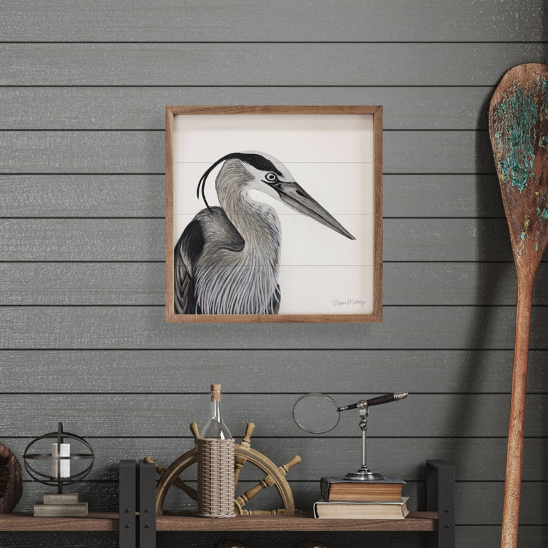«Great Blue Heron» par Robin Sue Studio, H 12 po x l 12 po