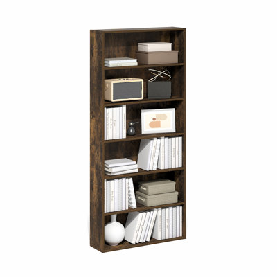 Furinno Basic 6-Tier Open Shelf Bookcase, Bookshelf, Storage Organizer,