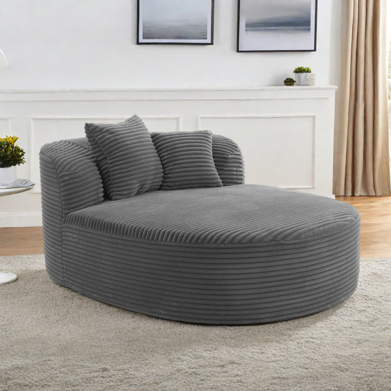 Chaise moderne avec 2 coussins de soutien, Grey