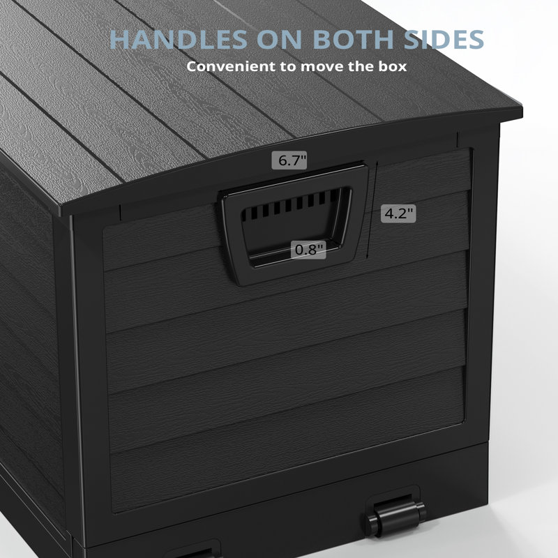 Couvercle de rangement extérieur pliable 75 gallons, Noir