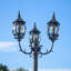 Lampadaire à 3 têtes Dafnoula