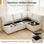 Banquette modulaire pour le coin repas avec rangement, similicuir résistant aux égratignures-1243335315-1244521721