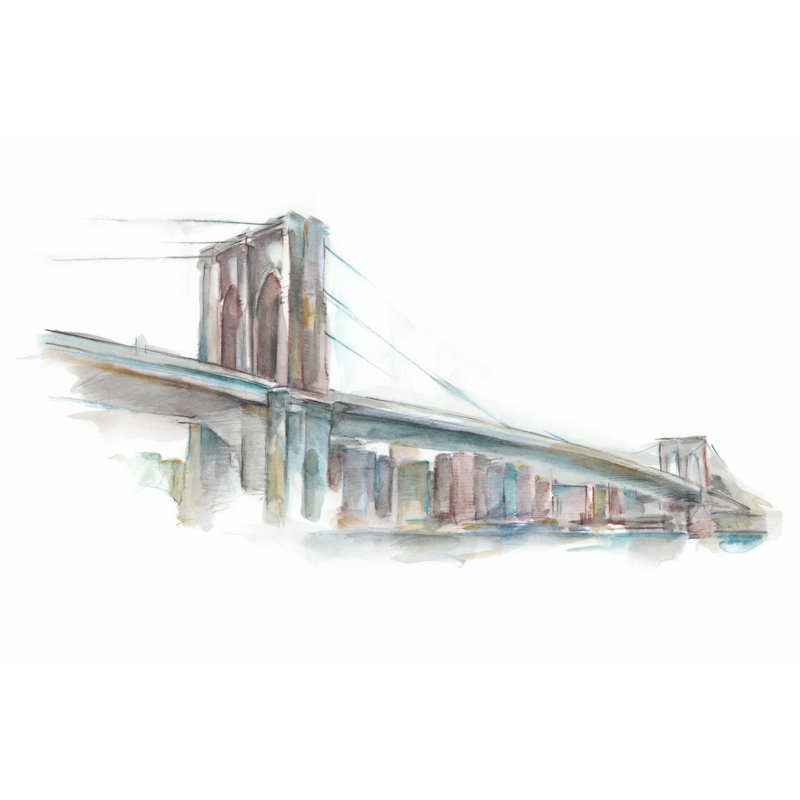 Bridge II - Painting on Canvas, 30 cm H x 46 cm W, Wrapped Canvas