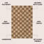 Nigel Modern Farmhouse Woven Jute Checkerboard Natural/Brown Rug-519574037
