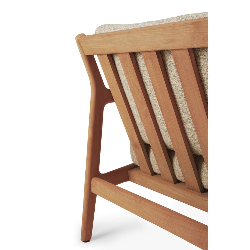 Jack Outdoor Teak Lounge Chair, Teak/Natural