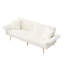 Lit en velours côtelé pliable de 79 pouces, réglable pour le salon et les espaces restreints, velours douillet, tissu en velours doux de petite taille robuste, structure, installation facile-840612479