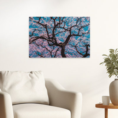 Art contemporain contemporain, paysage de fleur de cerisier abstrait