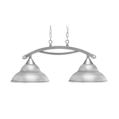 Luminaire suspendu linéaire à 2 lumières pour îlot de cuisine Eisenhauer