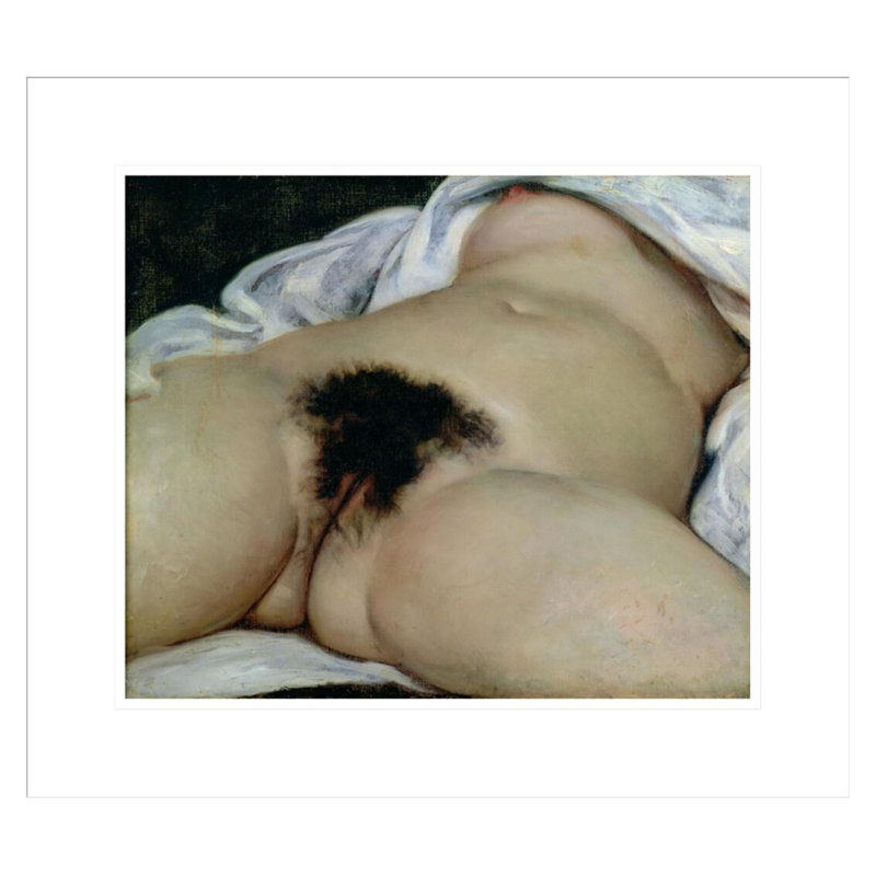 «The Origin of the World» par Gustave Courbet, impression giclée encadrée, H 17,75 po x l 20,1 po