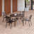 Armisha 4 - Person Patio Dining Set Umbrella Hole Included Round Table