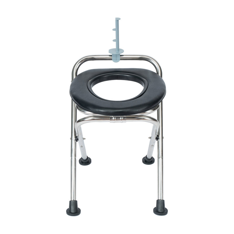 Medical Grade Folding Travel Toilet With Cushioned Seat And Non-Slip Feet