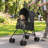 Black Foldable Pet Stroller with Mesh Ventilation & Cup Holder for Small Dogs & Cats