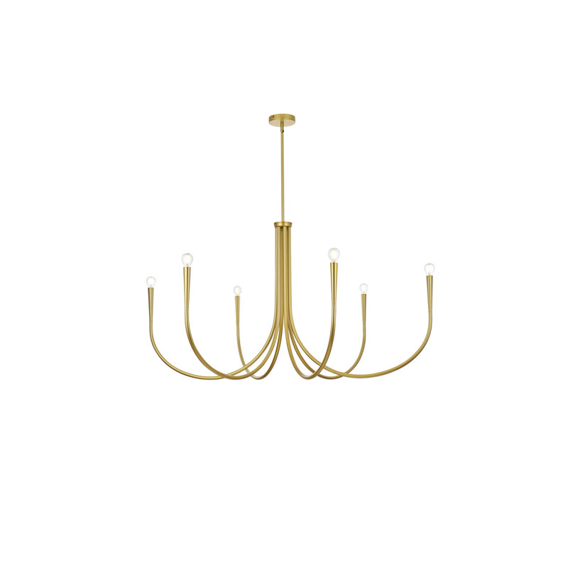 Catalena 6-Light Chandelier, Or, H 27 po x l 50 po x P 50 po