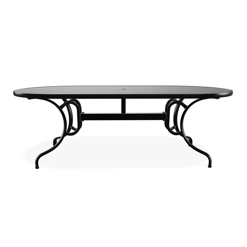 Outdoor Oval Dining Table, Black