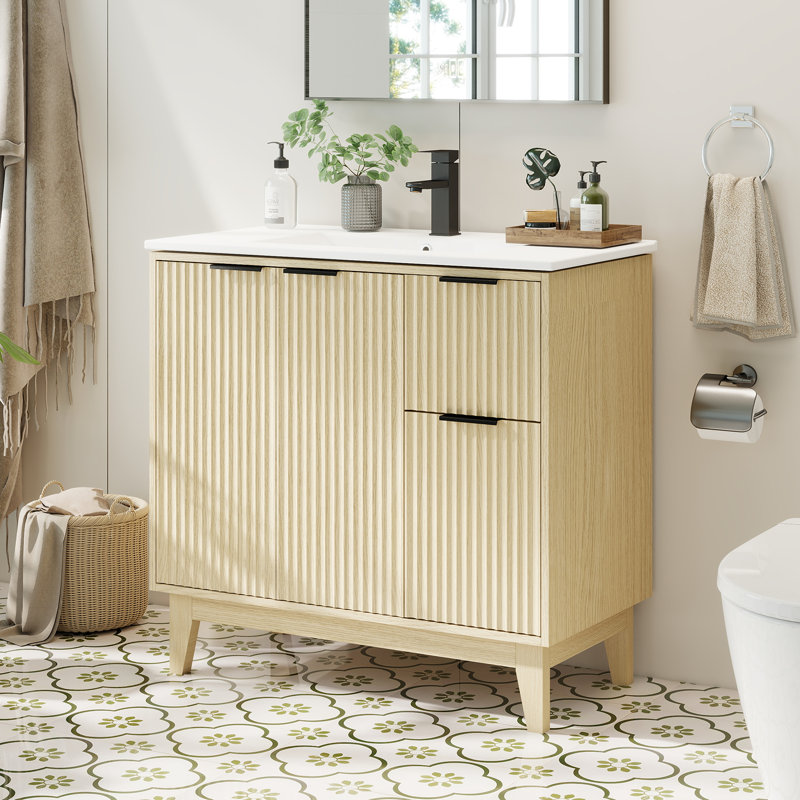 36" Bathroom Vanity With SMC Resin Sink