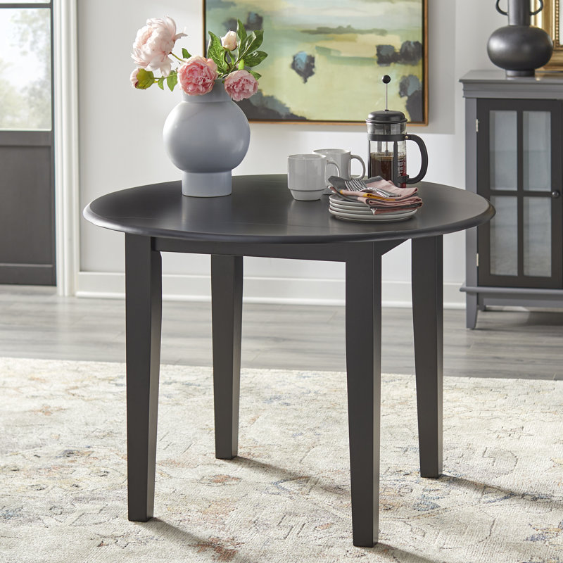 Framlingham Extendable Round Solid Wood Dining Table, Black