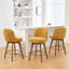 Tabouret de comptoir pivotant 26 po 3PCS avec structure en bois massif et dossier moyen-1043452203-1047842985