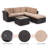 Elra 5 - Person Patio Conversation Set with Cushions-399832668
