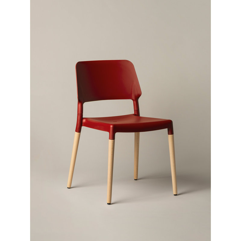 Belloch Chair, Red, Natural Beech Wood