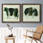 Woodgrain Cow - 2 Piece Single Picture Frame Painting on Canvas-280097158-280097152