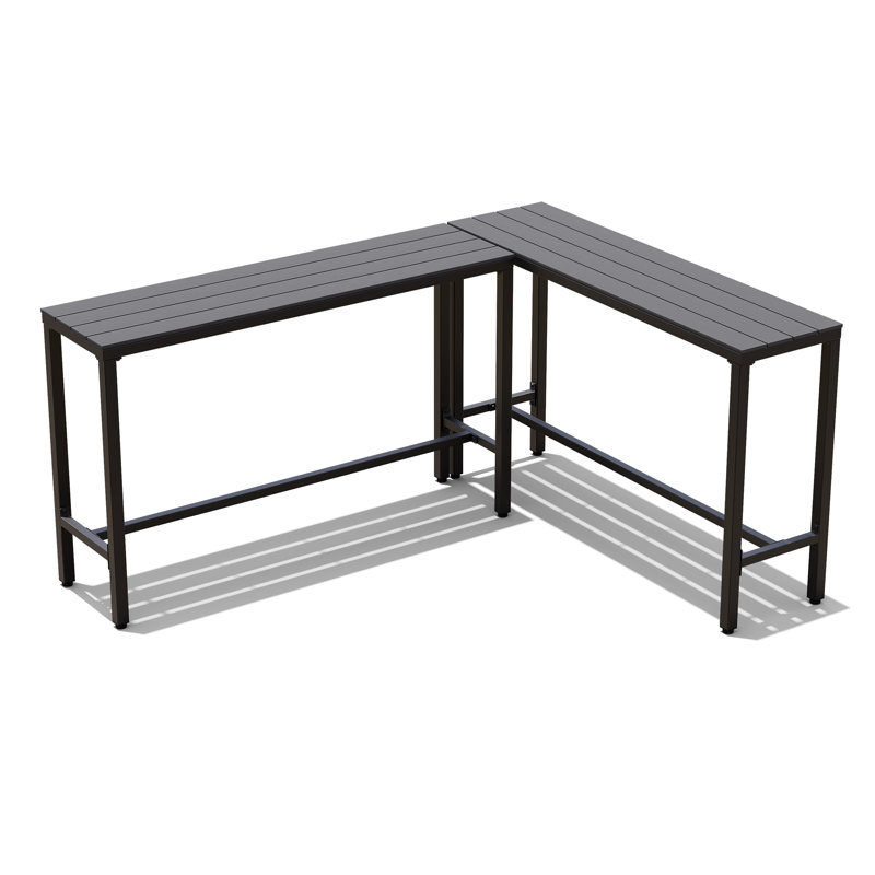 Table de bar Arboleya, H 37,09 po x l 70,75 po x P 55,12 po, Gris