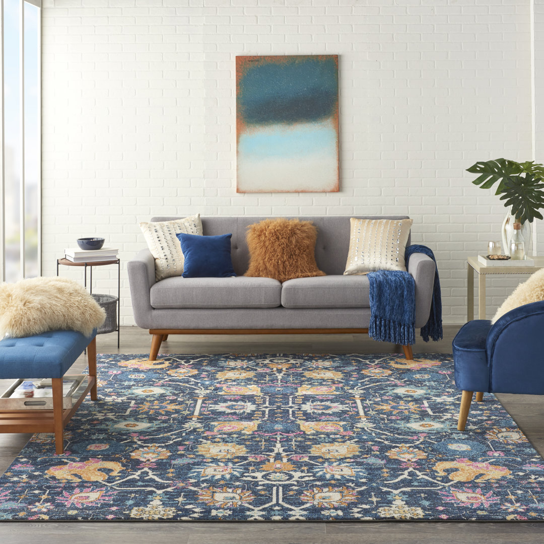 Geomar Passion Tufted Navy Rug