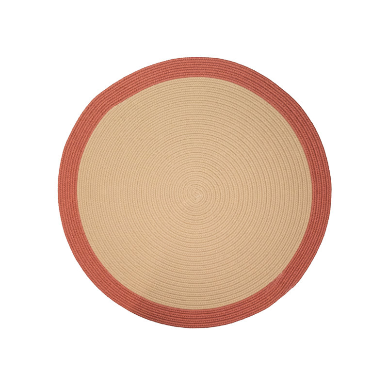 Paillasson Kajahli, Beige/rouge, L 70 po x L 70 po