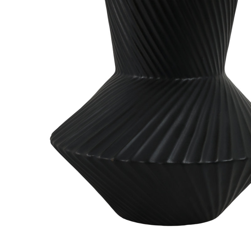 Latitude Run® Chic Ribbed Totem Table Lamp, Ceramic, 23-Inch