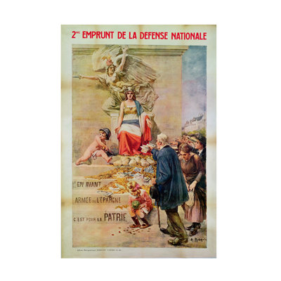 Alcide Theophile Robaudi Poster For The Second Loan For National Defence Canvas Art