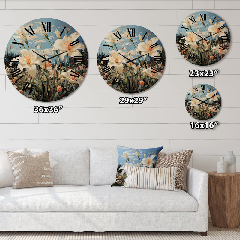 Horloge murale en bois massif Kimberland, Petit