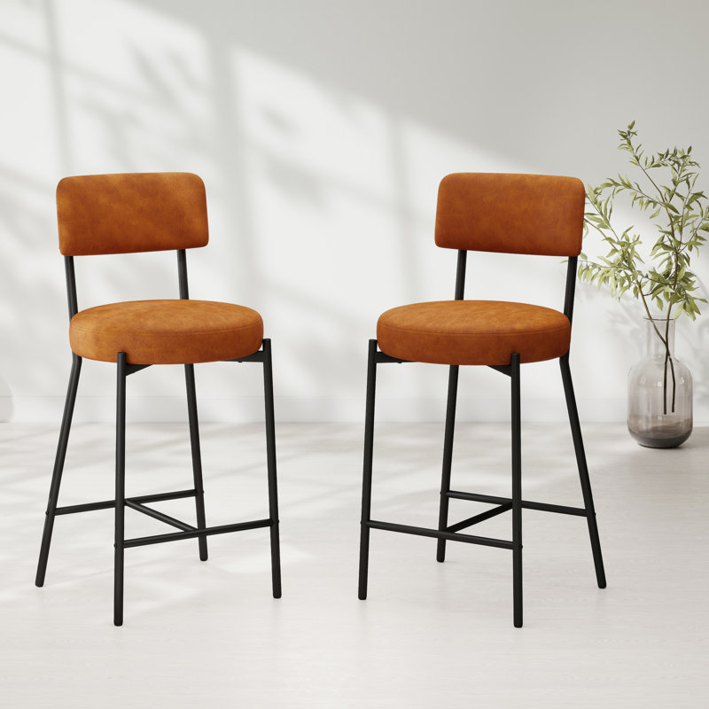 Altamonte 15.75 Wide Counter Stool, Brown PU