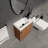 18.5" Compact Wall-Mounted Bathroom Vanity With Integrated Sink For Powder Rooms-800301607