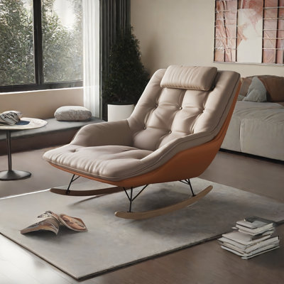 Chaise berçante moderne rembourrée