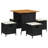5 Piece Patio Dining Set With Cushions Poly Rattan-725334628-725334629