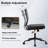 Amaiia Mid-Back Upholstered Armless Swivel Task Chair Ergonomic Adjustable Conference Chair-1375111839
