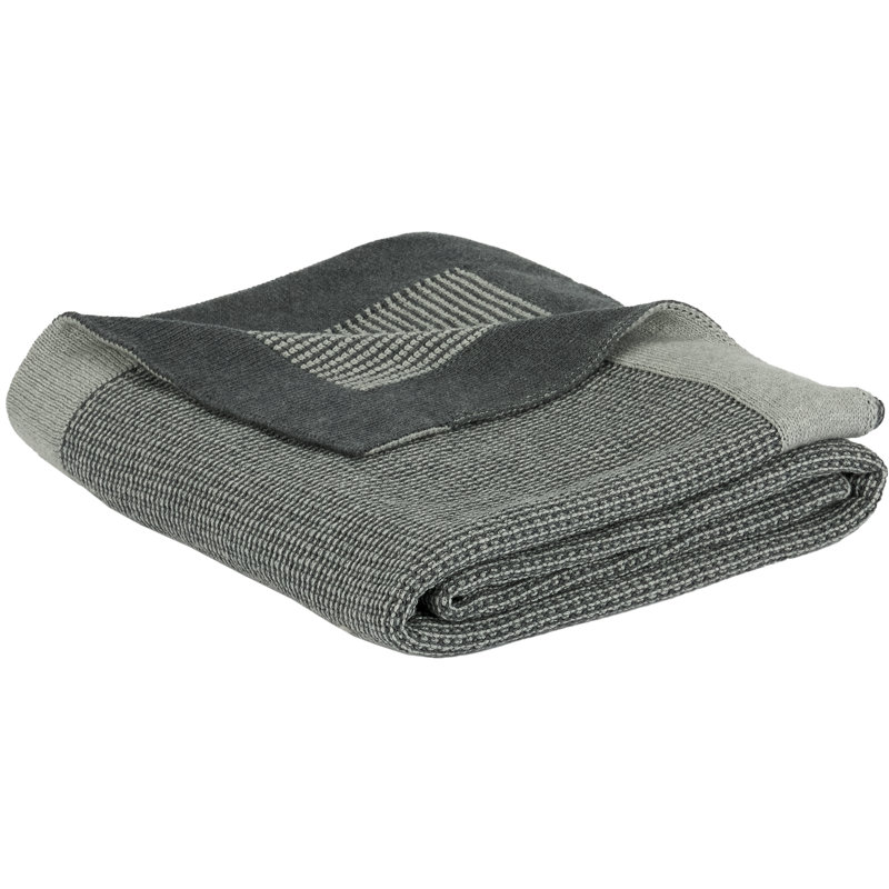 Franca 50x60 Grey Cotton Throw Blanket
