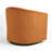 Upholstered Orange Velvet Swivel Barrel Chair-499469535