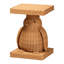 Table d'appoint pingouin bali & pari - Table d'appoint sculpturale en rotin tressé à la main avec piètement plateforme