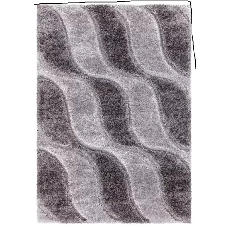 Geometric Shag Area Rug, Rectangle 120 x 170 cm