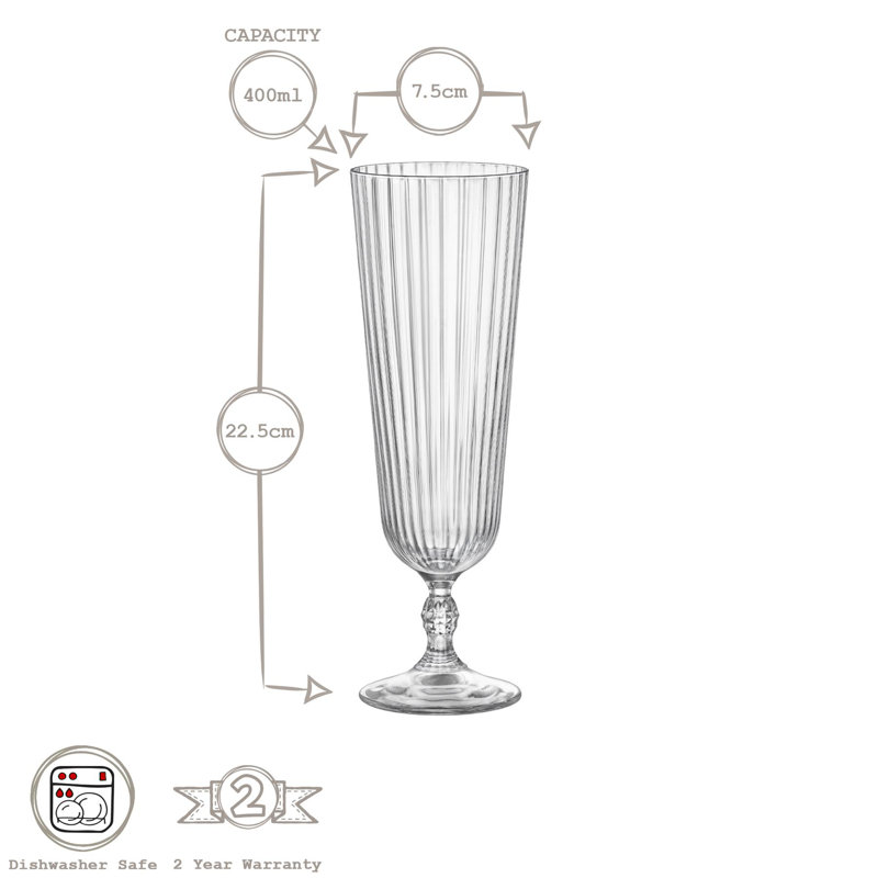America '20s Sling Cocktail Glasses, 400 ml.