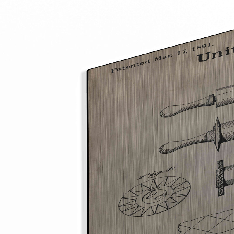 «Rolling Pin Blueprint Brevet Parchment» par Patents, H 36 po x l 24 po