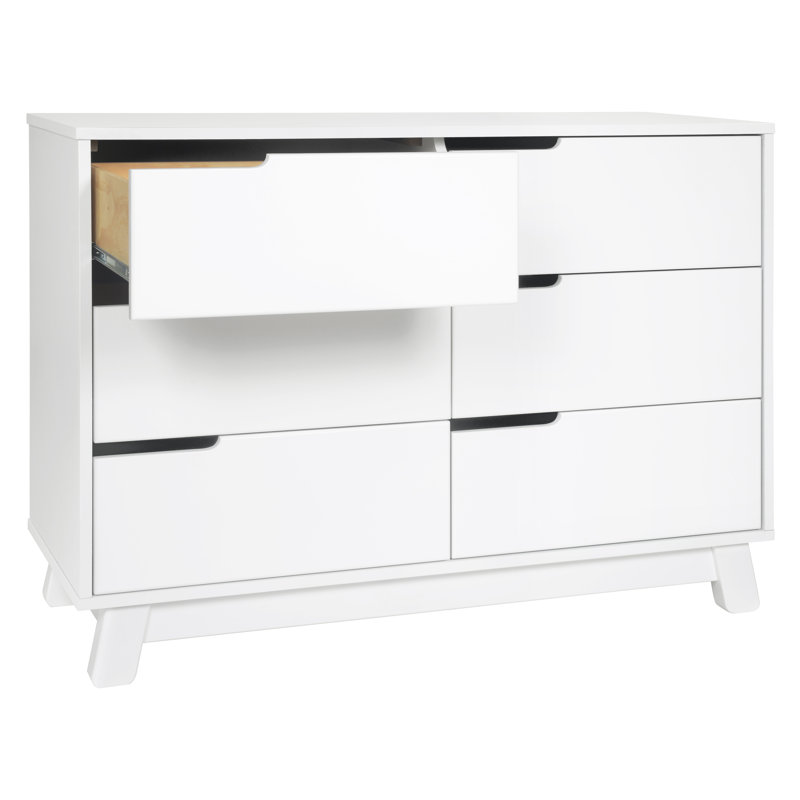 Hudson 6 Drawer 48" W Double Dresser, White