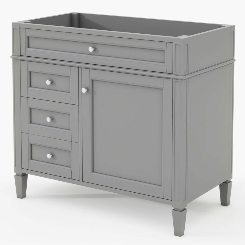 Base de meuble-lavabo simple 35 po seulement, Gris