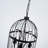 4-Light Dimmable Black Iron Birdcage Crystal Chandelier