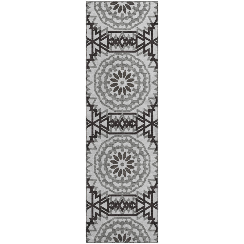 Premium Machine Washable Cerrito White Rug, Runner 2'3" x 7'6"